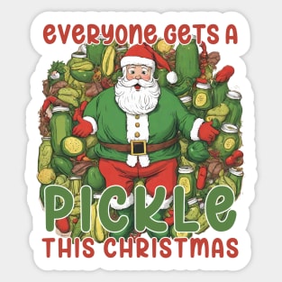 Pickle Lover Gift, Pickle Santa Gift, Christmas Pickle Gift Sticker